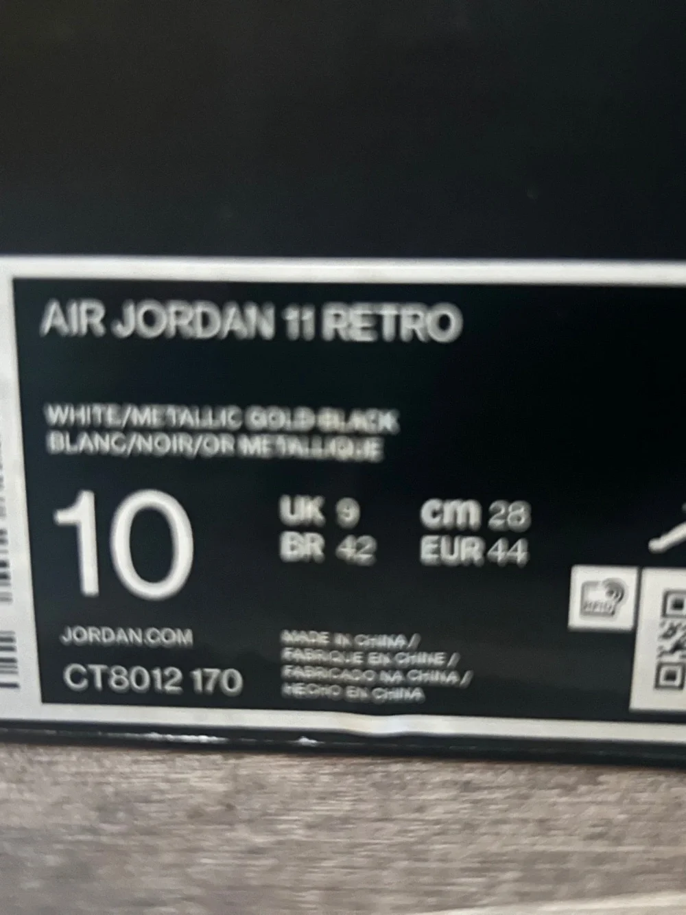 Air Jordan 11 gratitude men’s size 10